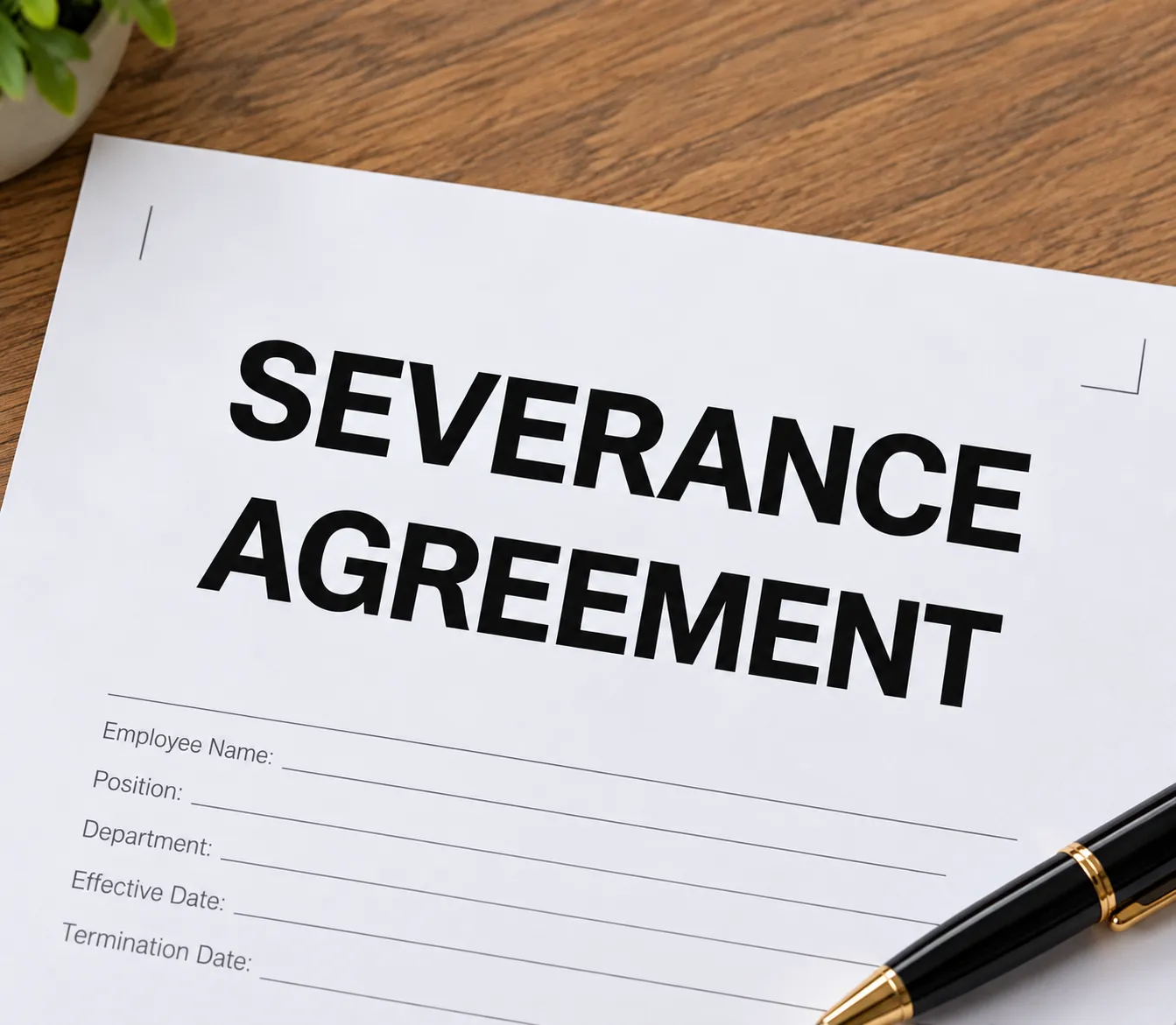 Disputed severance agreements
